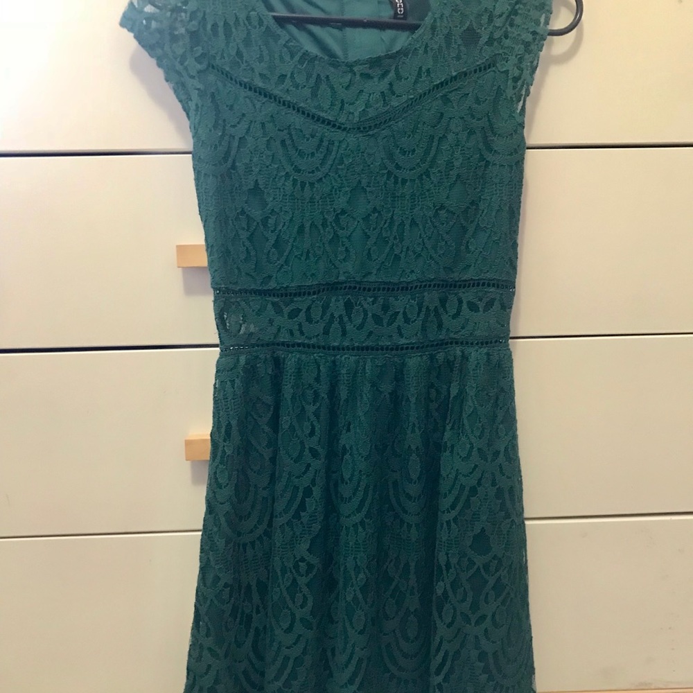 Emerald Green Lace Dress Size 2